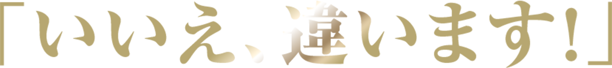 「いいえ、違います！」